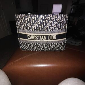 Dior Monogram Black and Cream Tote